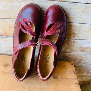 NAOT Sz42 or USA 11 Burgundy Mary Jane Style